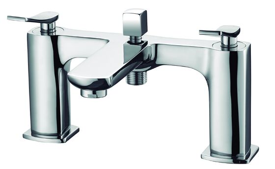 Brass Bath Shower Mixer Faucet Chrome Finish Smooth Surface T9161